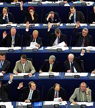 Diputados en una sesin del Parlamento Europeo. (Foto: Reuters)
