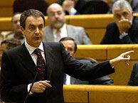 Jos Luis Rodrguez Zapatero, en el Senado. (Foto: EFE)