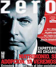 Zapatero ya fue portada de Zero en 2002.