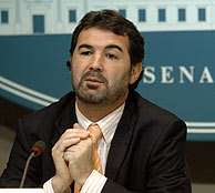 El lder del BNG, Anxo Quintana, en el Senado, esta maana. (Foto: EFE)