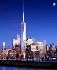 Imagen vista desde el Ro Hudson de lo que ser la zona de Manhattan donde estaba el World Trade Center cuando el nuevo diseo de la Torre de la Libertad sea realidad. (Foto: EFE)