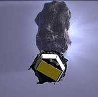 Recreacin de la nave llegando al cometa. (Foto: NASA)
