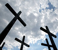Vista de las cruces. (Foto: EFE)