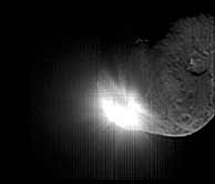 Imagen tomada por la Deep Impact 16 segundos despus del impacto. (Foto: NASA)