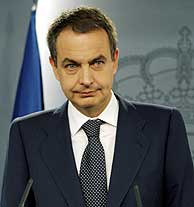 Zapatero durante su intervencin. (Foto. AP)
