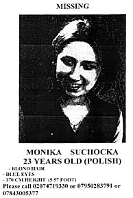 Monika, de 23 aos, figura entre los desaparecidos.