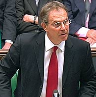 Blair, en su comparecencia en los Comunes. (Foto: AP)