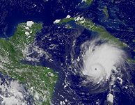 Imagen de satlite del huracn 'Emily'. (Foto: Reuters)