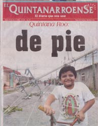 Portada de otro diario de Quintana Roo en su edicin del martes.
