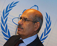 Mohamed El Baradei, a su llegada a la Junta de la OIEA. (Foto: AFP)