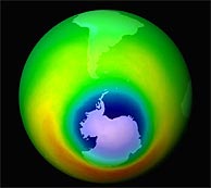 Aspecto del agujero en la capa de ozono en el ao 2000. (Foto: AP)
