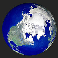Imagen del polo norte desde el espacio. (Foto: AP)