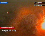 Llamarada provocada por una de las explosiones. (Foto: Euronews)