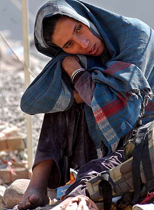 Una mujer en un campo de refugiados. (Foto: EFE)