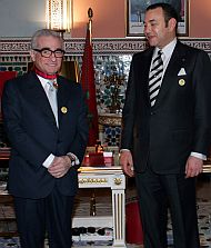 Martin Scorsese junto al Rey de Marruecos Mohammed VI. (Foto: AP Photo)