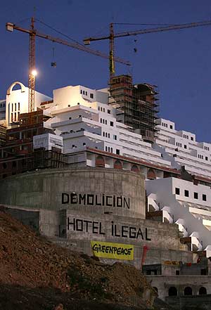 Imagen del hotel en construccin. (Foto: P. Armestre)