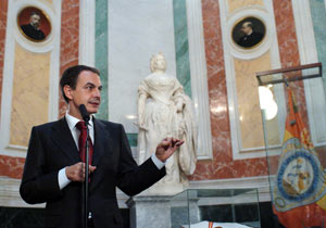 Zapatero en el Congreso durante la celebracin del Da de la Constitucin. (Foto: EFE)