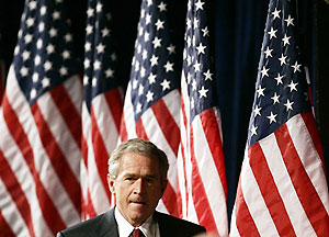 Bush, durante su discurso. (Foto: REUTERS)