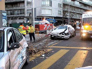 Accidente en Madrid en Nochevieja. (Foto: Ayuntamiento de Madrid)