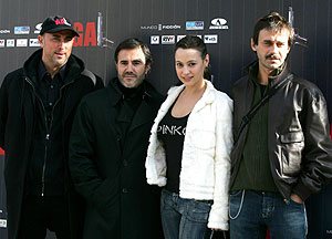 Miguel Courtois, Jos Garca, Natalia Verbeke y Jordi Moll (de izda. a dcha.). (Foto: EFE)