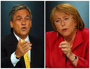 Sebastin Piera y Michelle Bachelet. (EFE)