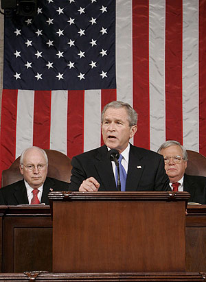 El presidente de EEUU, durante su discurso en el Capitolio. (Foto: EFE)