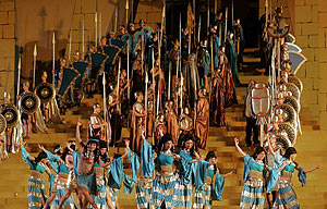Un momento del ensayo general de 'Aida'. (Foto: EFE)