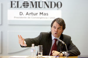 Artur Mas en el Foro de EL MUNDO. (Foto: JOSE AYM)