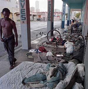 Zona de indigentes en Miami. (Foto: AP)