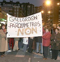 Protesta contra los parquímetros en el Barrio del Pilar (Foto: Jaime Villanueva)
