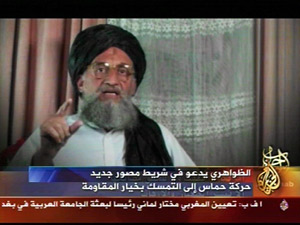 Al Zawahiri durante el vdeo difundido por Al Yazira. (Foto: AFP)