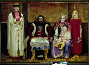 'Una familia de comerciantes del siglo XVII'. Andrei Riabushkin (1896)