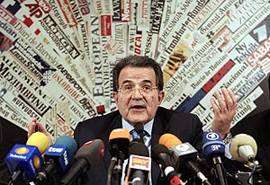 El ganador de los comicios, Romano Prodi, lder de La Unin. (Foto: AP)