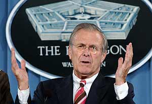 El jefe del Pentágono, Donald Rumsfeld. (Foto: AP)