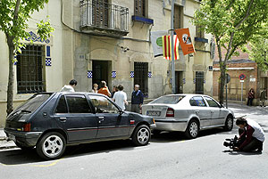Lugar de Sant Cugat donde fueron localizados los dos secuestrados. (Foto: EFE)