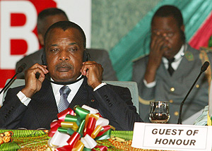 El presidente de la Unin Africana, Denis Sassou-Nguessou. (Foto: AP)