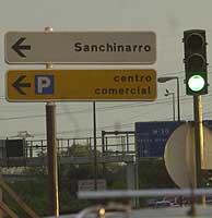 Indicacin del PAU de Sanchinarro. (Foto: P. Carrero)