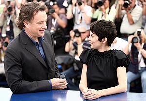 Tom Hanks y Audrey Tautou, protagonistas de 'El Código Da Vinci' en Cannes. (Foto: AP)