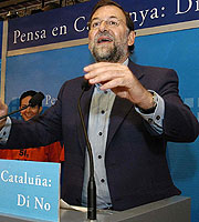 Mariano Rajoy, en Lleida. (Foto: EFE)