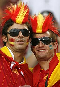 Aficionados españoles en Alemania. (Foto: EFE)