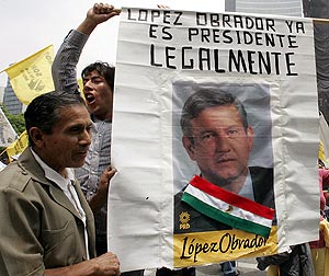 Seguidores de Lpez Obrador apoya en las calles a su candidato. (Foto: AFP)