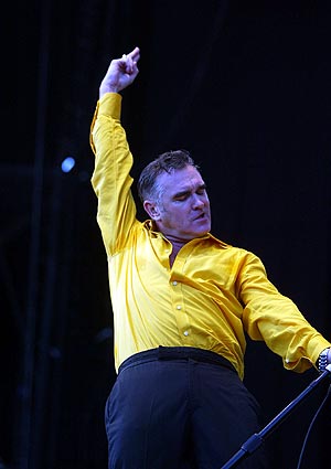 Morrissey durante su actuacin en el escenario verde. (Foto: Eugenio Torres)