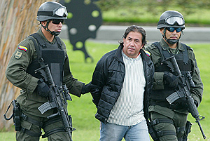 Eduardo Restrepo Victoria, capturado por las Fuerzas de Seguridad de Colombia. (Foto: AP)