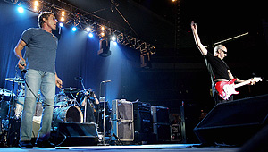 The Who, durante el concierto. (Foto: AFP)