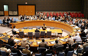El Consejo de Seguridad de la ONU durante la reunin de urgencia. (Foto: AFP)