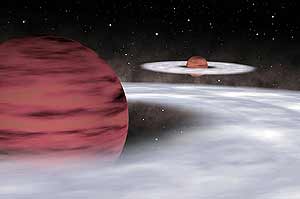 Recreación artística de los planetas 'gemelos'. (Ilustración: EFE)