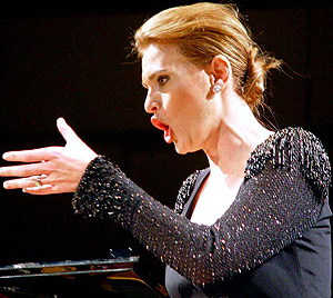 La soprano durante un concierto en Valencia. (Foto: EFE)