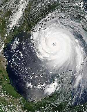 El ojo del huracn, visto desde el satlite 'Terra'. (Foto: NASA)