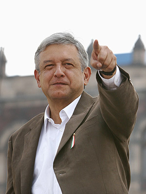Andrés Manuel López Obrador, en la plaza del Zócalo, en México D.F. (Foto: AP)
