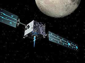 La 'SMART-1', orbitando la Luna. (Foto: ESA)